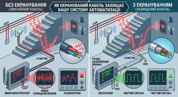 Екранований провід для давачив